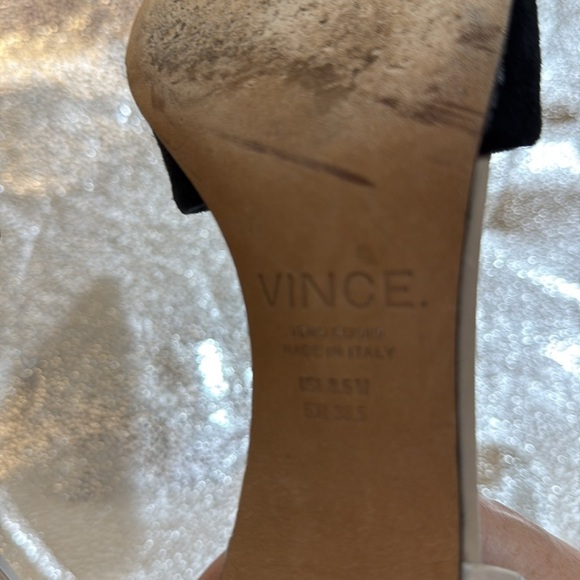 Vince Black and Tan color blocked Heels with Pointed Toe - Picture 8 of 8